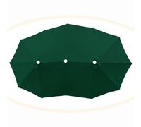 Replacement Canopy Cover DoubleSided 12 Ribs 4.6m UVResistant Fabric Garden Patio Beach Outdoor Shelter Green Shade Awning Replacement