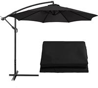 Replacement Canopy Cover for 2.7/3M Garden Umbrella with Side Arm -Waterproof Parasol Cover for Patio Poolside Outdoor Use 8 Ribs Compatible