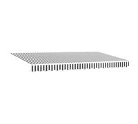 Replacement Canopy Fabric 380x195cm Grey-White Polyester - UV Protection for Balcony Terrace Garden - Modern Outdoor Living Accessories Shade Cover