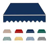 Replacement Canopy Fabric 4x Awning Material for Patio Retractable Sunshade Cloth for French Door Dark Blue 6x2.5m (20x8ft)