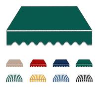 Replacement Canopy Fabric 4x Patio Awning Replacement Canvas Retractable Awning Material for French Doors Dark Green 5x (16x10ft) - Outdoor Covering
