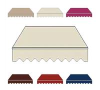 Replacement Canopy Fabric 5x3.5m for Patio Awning Waterproof Outdoor Awning Material Beige Fits 4.5x4m/15x13ft Canopy Covers& UV Resistant