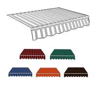 Replacement Canopy Fabric for 2.5m 3.6m 4m 5m Patio Umbrella Manual Retractable Sun Shade Cover (Coffee 6.5x5ft/2x1.5m) - Outdoor Sunshade Solution