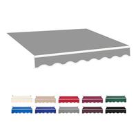 Replacement Canopy Fabric for 2m to 7m Retractable nings, Outdoor Patio Garden Balcony Cover, Grey, Water-Resistant, UV-Proof, 600x500cm