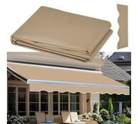Replacement Canopy Fabric for Manual Awning Waterproof Awning Cover for Windows Khaki 11x6.5ft (3.3x2M) -Outdoor Shade Solution