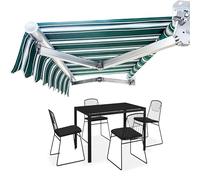 Replacement Canopy Fabric for Patio Awning Garden Shade Cover Retractable Sun Shelter 3x1.5m 3x2m 4x1.5m 4x2m 5x1.5m 5x2m (Green 5x2m/16.5x6.5ft)