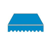 Replacement Canopy Fabric for Patio ning, Solid Color Retractable Cover with Valance, 400x300cm (13x10ft), Sky Blue, Fits 200-485cm nings