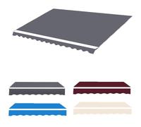 Replacement Canopy Fabric for Retractable nings, Waterproof ning Material, Sun Protect, Fits 4-6m nings, Grey 5x2.5m (16x8ft) - Outdoor Use