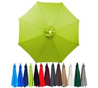 Replacement Canopy for 2.0/2.3/2.5/2.7m/3.0m Cantilever Umbrella with 6/8 Ribs for Yard Garden Beach(Grass green,3m/6 ribs)