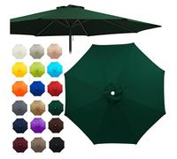 Replacement Canopy for 2-3.5m Umbrellas Waterproof & UV-Resistant Top Cover for 6 & 8 Ribs Grey Color (2m 6 Ribs) - Outdoor Shade Solution