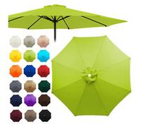 Replacement Canopy for 2-3.5m Umbrellas Waterproof & UV-Resistant Top Cover for 6 & 8 Ribs Grey Color (2m 6 Ribs) - Outdoor Shade Solution