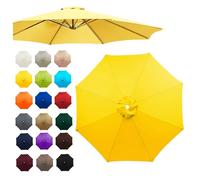 Replacement Canopy for 2-3.5m Umbrellas Waterproof & UV-Resistant Top Cover for 6 & 8 Ribs Grey Color (2m 6 Ribs) - Outdoor Shade Solution