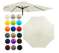 Replacement Canopy for 2-3.5m Umbrellas Waterproof & UV-Resistant Top Cover for 6 & 8 Ribs Grey Color (2m 6 Ribs) - Outdoor Shade Solution