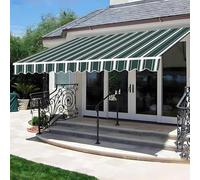 Replacement Canopy for 3/4/5x2m Retractable Sunshade Waterproof Polyester Awning Fabric for Outdoor Shade Green 4x1.5m/13x5ft Cover