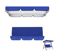 Replacement Canopy for 3-Seater Garden Swing - Waterproof UV-Resistant Sunshade - Outdoor Swing Cushion Cover - Blue, 164x114CM/64.5x45IN