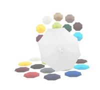 Replacement Canopy for 300cm Garden Umbrella 8 Ribs Pure White Sunshade Cover Waterproof Patio Shelter Outdoor Furniture Accessory
