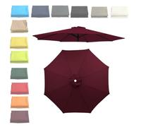 Replacement Canopy for 300cm Patio Umbrella UV 50+ Outdoor Umbrella Cover 6 Rib Shade Fabric for Garden Pool Beach 2m/6.5ft