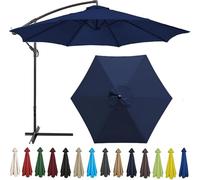 Replacement Canopy for 3m Patio Umbrella, Outdoor Market Shade Top for Garden Table, 8 Ribs Sunshade Cover, Waterproof, UV Protection, Easy to Install