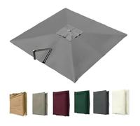 Replacement Canopy for 3M Square Cantilever Umbrella Outdoor Garden Parasol Cover UV Protection Replacement Fabric Grey 3x3m (9.8x9.8ft) 8 Ribs