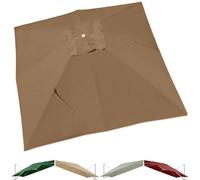 Replacement Canopy for 3M Square Patio Umbrella9.8x9.8 ft Cantilever Parasol Cover for Garden Gazebo PoolDurable Khaki Shade with 8 Ribs