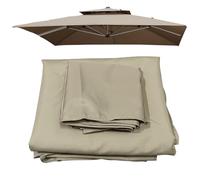 Replacement Canopy for 3x3m & 2.5x2.5m Square Patio Umbrella - Waterproof, UV-Resistant Outdoor Canopy for 8-Rib Market Umbrellas