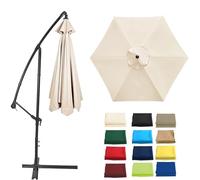 Replacement Canopy for 6/8 Rib Market Umbrella Offset Hanging Patio Umbrella Cover Waterproof UVResistant MultiColor Options for Outdoor Tables
