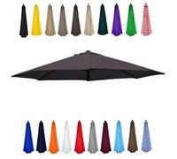 Replacement Canopy for 6/8 s Patio Umbrella 200-400 cm, Waterproof UV-Resistant Fabric, Blue and White Shade Cover for Pool or Deck, Outdoor Sun Protection.