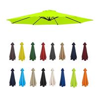 Replacement Canopy for 6/8ft Patio Umbrella Garden Umbrella Top Cover Waterproof Sunshade for Outdoor Tables Beach Pool - Easy Install & Durable Fabric