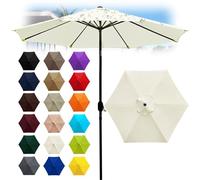 Replacement Canopy for 6 Rib Outdoor Umbrellas Perfect for Garden Beach Patio Market 6.6 to 9.8ft Adjustable Size Sunshade Canopy Cover