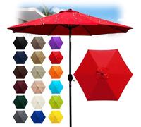 Replacement Canopy for 6 Rib Outdoor Umbrellas Perfect for Garden Yard Beach Market Patio Fits Sizes 6.6ft to 9.8ft & Weather Resistant Cover
