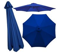Replacement Canopy for 8-Rib Patio Umbrella - 9.8FT Waterproof Thick Polyester Fabric, Washable & Removable Cover - Sapphire Color Outdoor Sunshade Solution