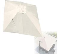 Replacement Canopy for 8 Ribs Patio Umbrella, Square Cover, Dark Green Color, Fits Weather Resistant Outdoor Umbrellas(Off-white,3x3.0m(9.8x9.8ft))