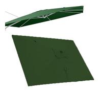 Replacement Canopy for 8Rib Patio Umbrella 3x4m Rectangular Sunshade UV Protection Outdoor Awning Green Fabric Fits 8x8ft Offset Umbrella.