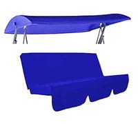 Replacement Canopy for Garden swing 3 seater 195 x 125 Round B&Q with matching cushion cover (Blue)