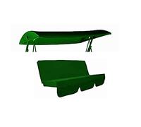 Replacement Canopy for Garden swing 3 seater 195 x 125 Round B&Q with matching cushion cover (Green)