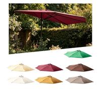 Replacement Canopy for Half Round Patio Umbrella Protects against Rain Sun and Water Semicircular Patio Umbrella Replacement Fabric for Backyard Deck Apartment Balcony(Burgundy,78.74x39.37)