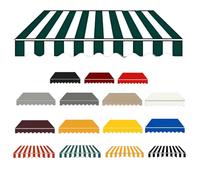 Replacement Canopy for Manual Sunshade with Valance Waterproof Fabric Cover Retractable MaterialAwning Replacement Garden Umbrella Shade Striped 200x150cm