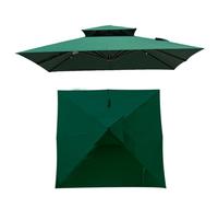 Replacement Canopy for Offset Umbrella - 300x300cm - 8 Ribs - UV 50+ Protection - Outdoor Garden Pavilion Pool Market Use (Dark Green)