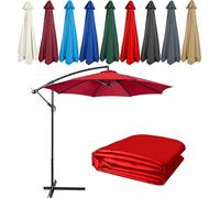 Replacement Canopy for Offset Umbrella, UV Resistant, Tear-Resistant Fabric, Patio Sunshade Cover, Replacement Top, Red Color, Outdoor Garden Accessory