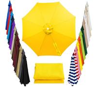 Replacement Canopy for Outdoor Patio Umbrella 8 Ribs Umbrella Top Fits 6.6ft 7ft 7.5ft 9ft 10ft 13ft Multiple Sizes and Colors for Outdoor Garden Patio Market Umbrellas(Yellow,3m/9.8ft)