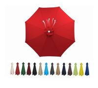 Replacement Canopy for Patio Umbrella 3.0m/10FT 8 Ribs Red Sunshade Cover for Market Table & Beach Waterproof UV ProtectionOutdoor Shade Solution
