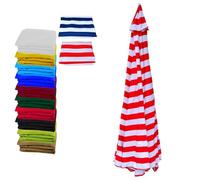 Replacement Canopy for Patio Umbrella 3.0M/10FT Red & White Sunshade Cover Fits Cantilever/Offset Umbrellas Outdoor Canopy Cloth for Garden Use
