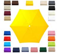 Replacement Canopy for Patio Umbrella 6 Ribs Outdoor Umbrella Canopy Fits 2m 2.15m 2.3m 2.5m 2.7m 2.8m 3m Umbrellas Multiple Colors and Sizes for Patio Market Garden Use(Yellow,2m/6.6ft)
