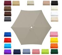 Replacement Canopy for Patio Umbrella 6 Ribs Outdoor Umbrella Canopy Fits 2m 2.15m 2.3m 2.5m 2.7m 2.8m 3m Umbrellas Multiple Colors and Sizes for Patio Market Garden Use(Light gray,2.7m/8.9ft)