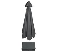 Replacement Canopy for Patio Umbrellas Fabric for 6/8 Ribs Grey Sunshade Cover for 2m 2.7m Outdoor Umbrellas Perfect for Deck and Garden Use