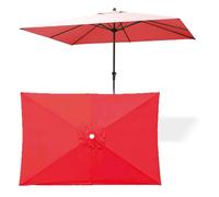 Replacement Canopy for Rectangular Umbrella 2x3m Waterproof UV30+ Cover 6 Ribs Garden Umbrella Top Outdoor Patio Shade Replacement Canopy (Red)