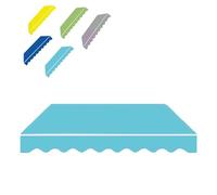 Replacement Canopy for Retractable Awning Outdoor Awning Cover 5x3.5m & 2.5x2m Patio & Window Door Canopy Lake Blue (4.5x2.5m/15x8ft)
