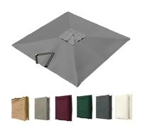 Replacement Canopy for Square Offset Umbrella, Outdoor Patio Shade Cover, UV Protection Fabric with 8 Ribs, Grey, 4x (13x9.8ft)