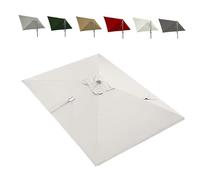 Replacement Canopy for Square Patio Umbrella 2.5x2.5m 3x 3x4m 8Rib Outdoor Umbrella Cover Beige Fits 8x8ft Umbrellas WeatherResistant.