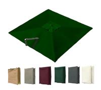Replacement Canopy for Square Patio Umbrella, Outdoor Garden Shade Cover, UV Protection with 8 Ribs, Waterproof & (Green, 3x / 9.8x9.8ft)